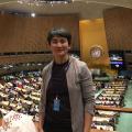 Жанар Секербаева в ООН. Фотография предоставлена активисткой